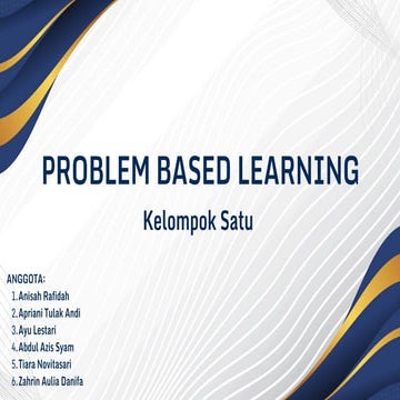PPT - Problem Based Learning.pdfmodel pembelajaran model pembelajaran | PDF
