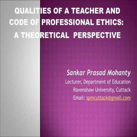 Professional Ethics for Teachers 