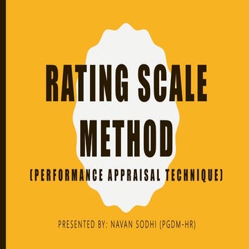 rating scale method | PPTX | Human Resources | Business