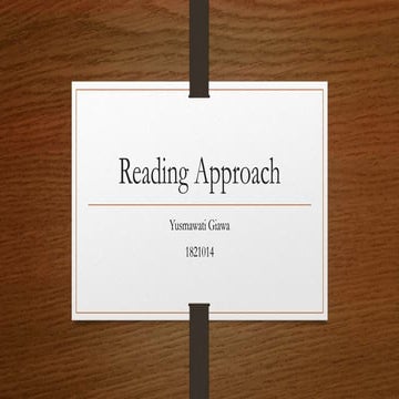 Ppt  reading approach