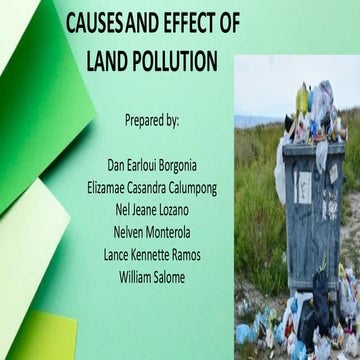 Soil contamination, soil pollution, or land pollution as a part of land ...
