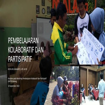 Pembelajaran kolaboratif dan partisipatif