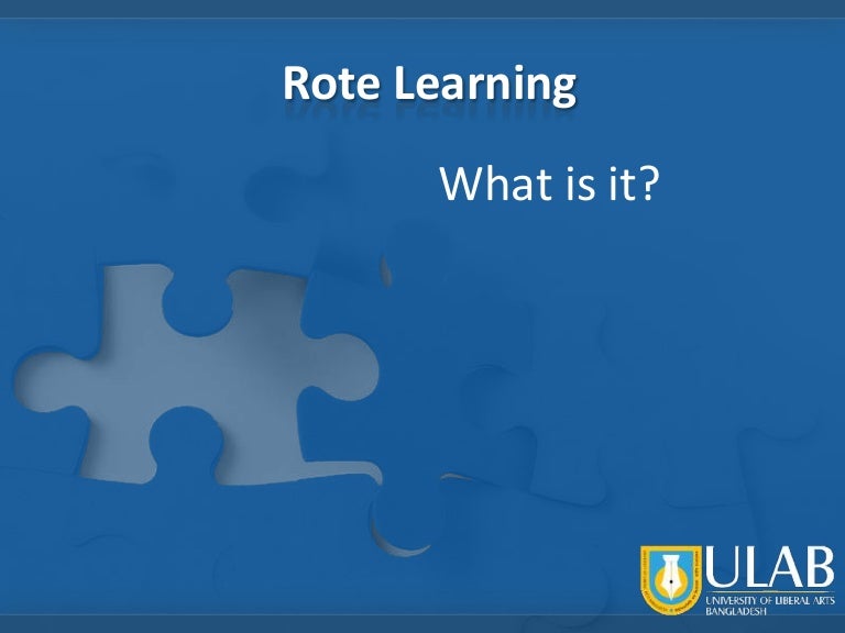 Rote Learning
