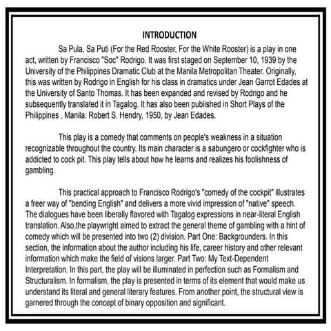 Sa Pula, Sa Puti by Francisco Rodrigo (Colloquium Presentation)