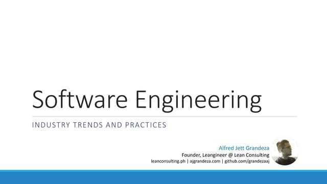 Software Engineering - Trends & Ind...
