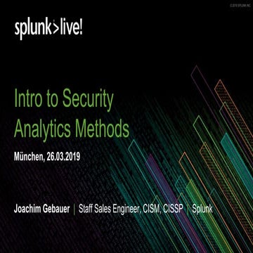 Einführung in Security Analytics Methoden