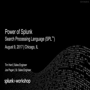 Splunk workshop-2017-Power-of-SPL
