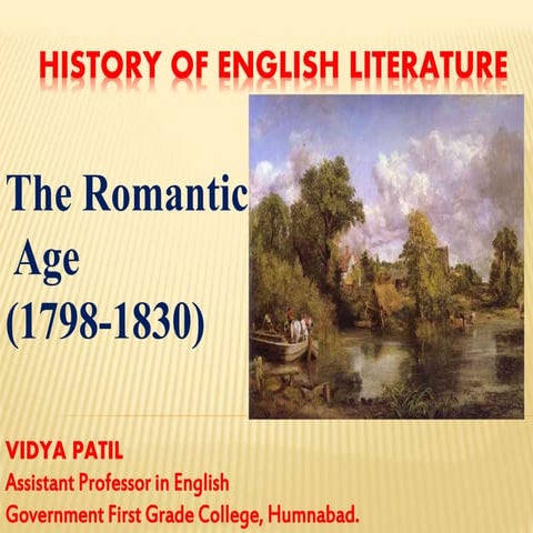 Ppt - The Romantic Age