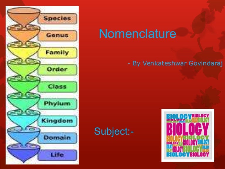 biological nomenclature 9