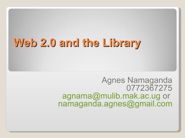 Web 2.0 in Libraries | PDF