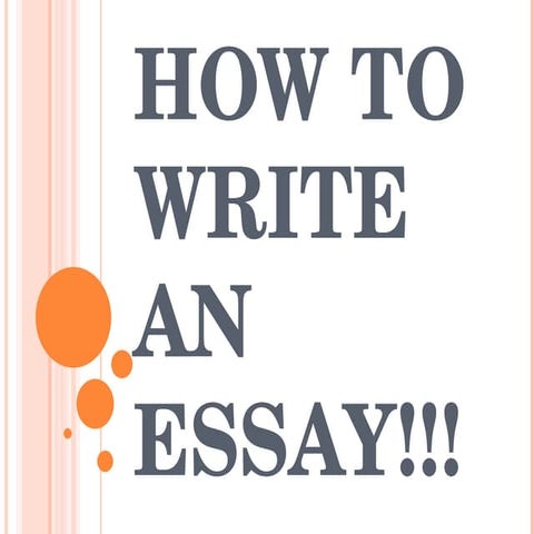 How to write a good essay??