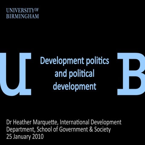 Deelopment Politics and State Builiding in the Developing countries | PPT