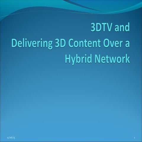 3DTV Broadcasting