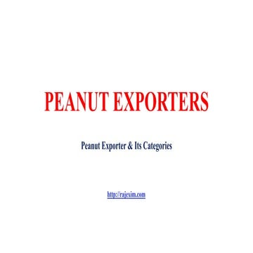 Peanut Exporter | PPTX