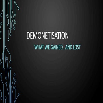Demonetization in INDIA | PPTX