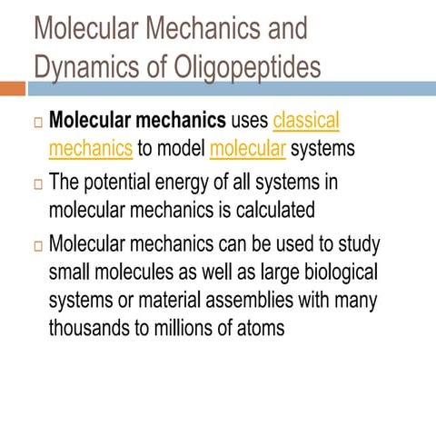 Molecular mechanics