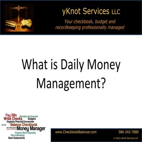 Personal Bookkeeping (Daily Money Management) | PPTX