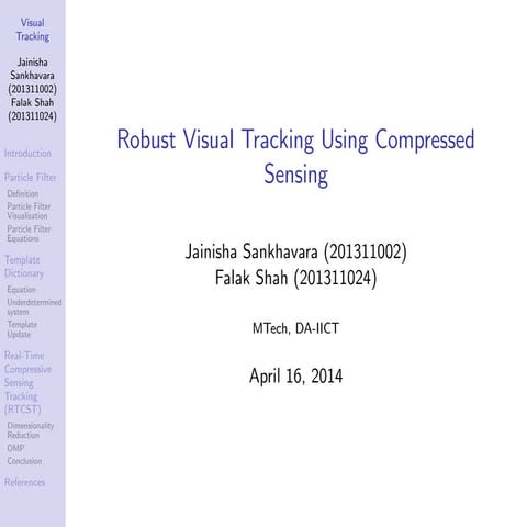 Real Time Visual Tracking 