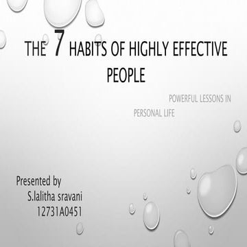 7 habits of highly effective people | PPTX