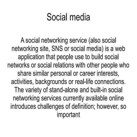 introduction to social media