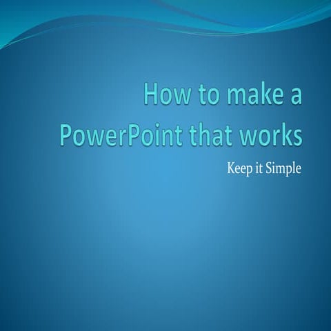 One way to think about Powerpoints