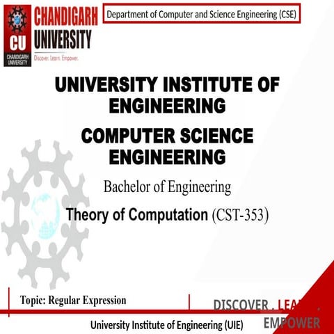 PPT 1.3.1(Regular Languages and Regular Expressions).ppt