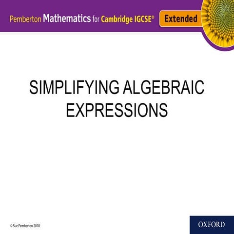 Comprehensive Guide to Simplifying and Expanding Algebraic Expressions ...