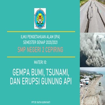 Gempa Bumi Tsunami Dan Erupsi Gunung Api | PDF