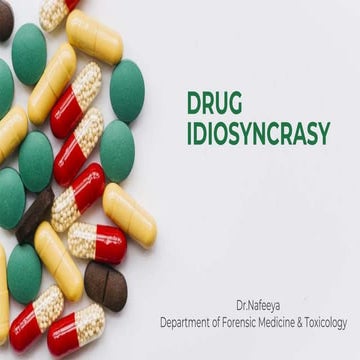 Drug idiosyncrasy