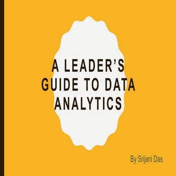 a Leader's guide to Data Analytics