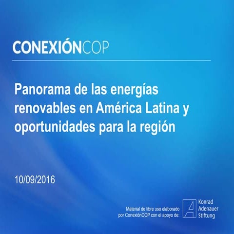 Panorama de las energías renovables en América Latina y oportunidades ...