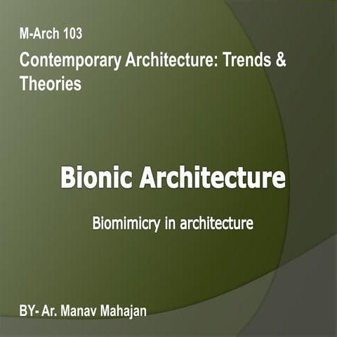 Bionic Architecture