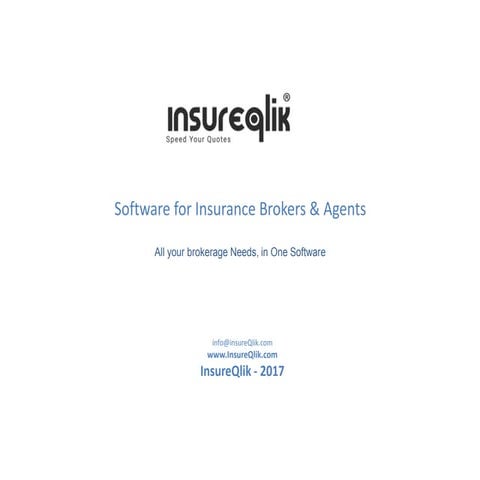 Insurance Broker software |Insureqlik | PPTX