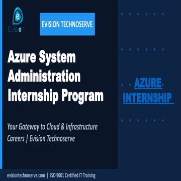 Live Azure Internship Program Noida | Advanced Cloud Computing & Azure ...