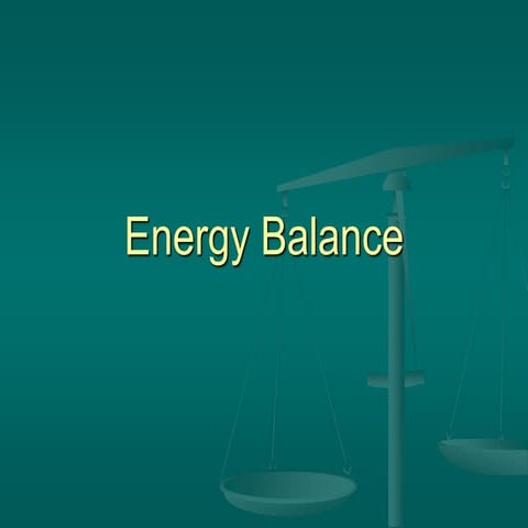 Energy Balance
