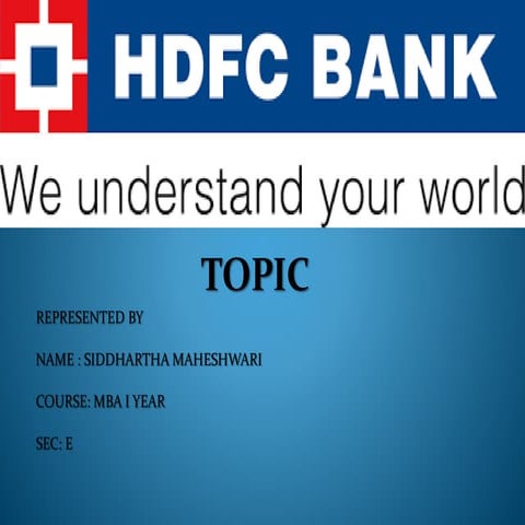 A Case Study on HDFC Bank.pptx