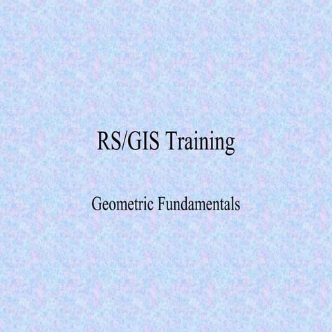 GIS/RS Training