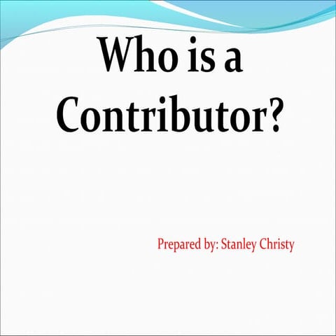 contributor ...
