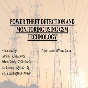 Power Theft Identification and Monitoring using GSM module