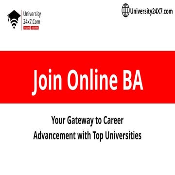 Confused, what are the Benefits of online BA? Let's solve it at University24x...