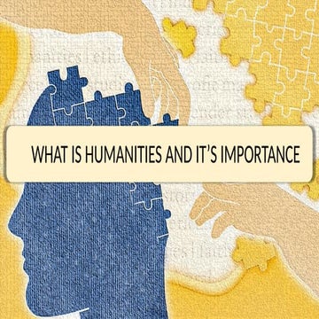 The humanities are crucial to society because they foster critical thinking, ...