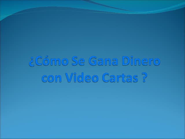 Video Cartas De Ventas