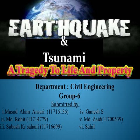 Earthquake and tsunami 
