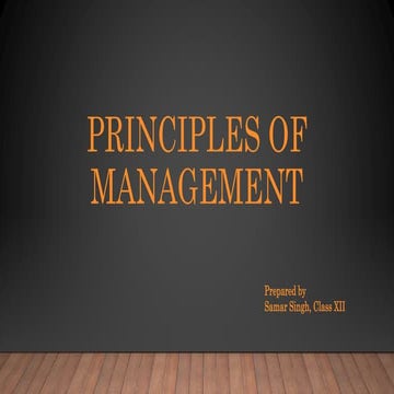 Principles of Management 