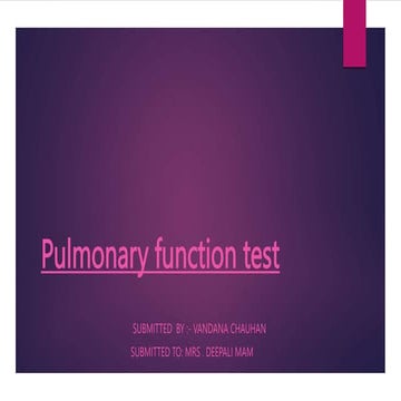 Pulmonary function test ppt slideshare