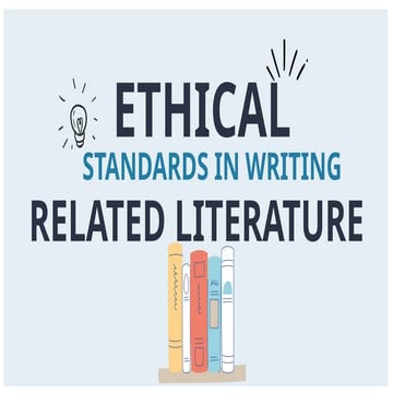 MELC: Follows ethical standards in writing related literature | PPTX