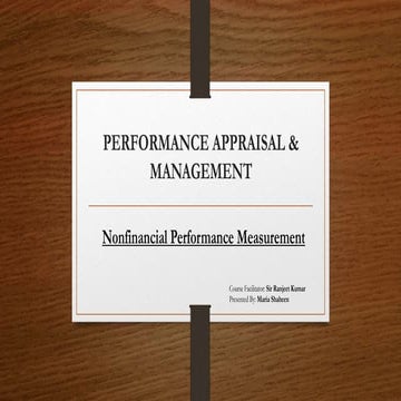 Performance Evaluation non financial indicators ppt .pptx