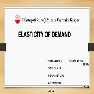 elasticity of demand ppt for bba bcom mba students
