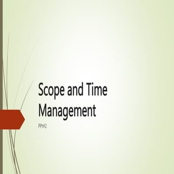 Scope and Time Management