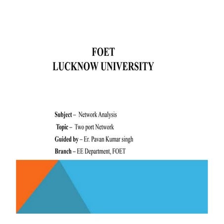 Two port networks | PPT